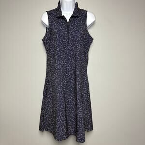NWT Puma Fancy Plants Lightweight Quick Dry Sleeveless Navy Golf Dress Sz S
